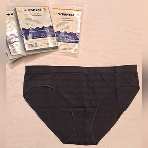 Bombas Pack of 5 Women's Black Seamless Waistband Underwear Briefs Size Medium